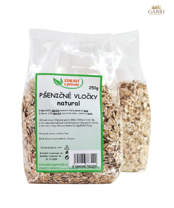 Vločky pšeničné natural 250g ZP 2934