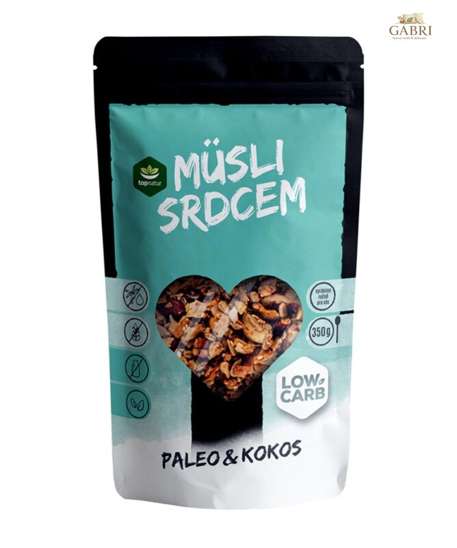 Müsli srdcem low carb paleo kokos 350g Topnatur bez lepku 412