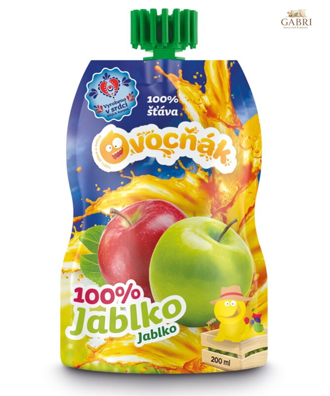 Mošt jablko 100% 200ml Ovocňák 1163