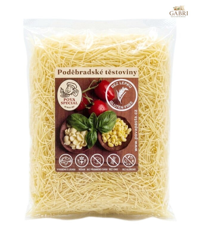Bezlepkové těstoviny vlasové  250g POVA bez lepku 2186
