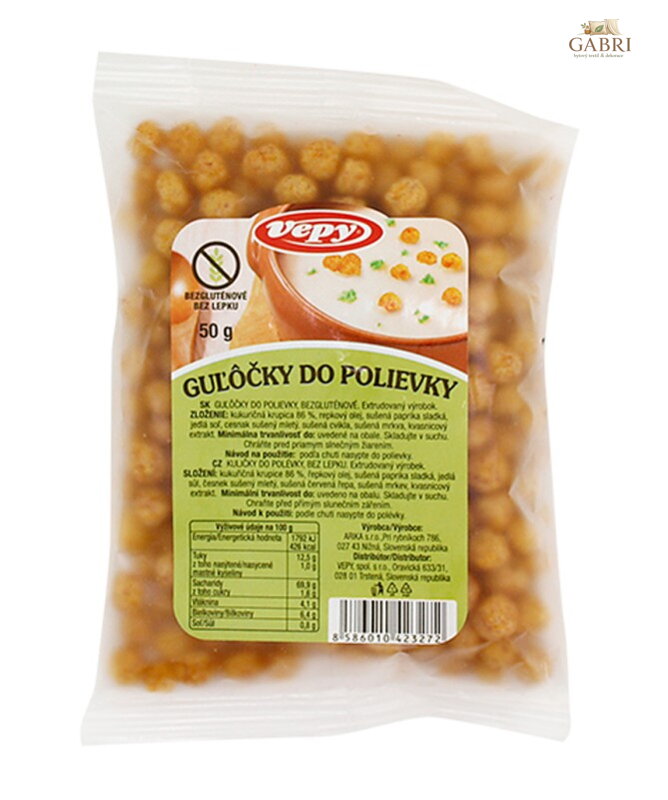 Kuličky do polévky 50g Vepy bez lepku 43