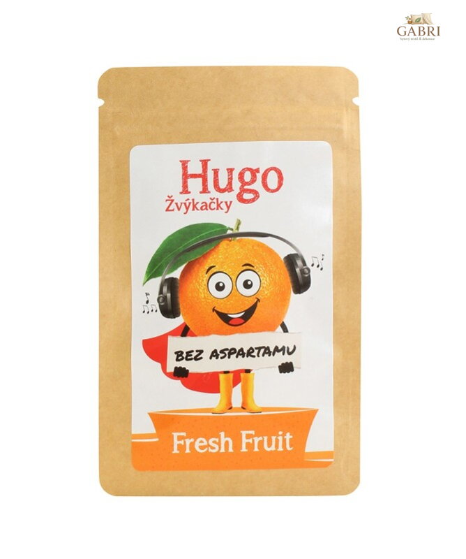 Žvýkačky FRESH FRUIT bez aspartamu 45g Hugo  3818