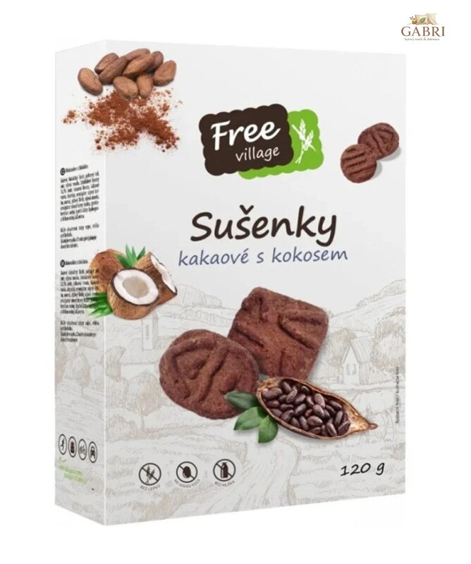 Sušenky kakaové s kokosem 120g Perník bez lepku 1295