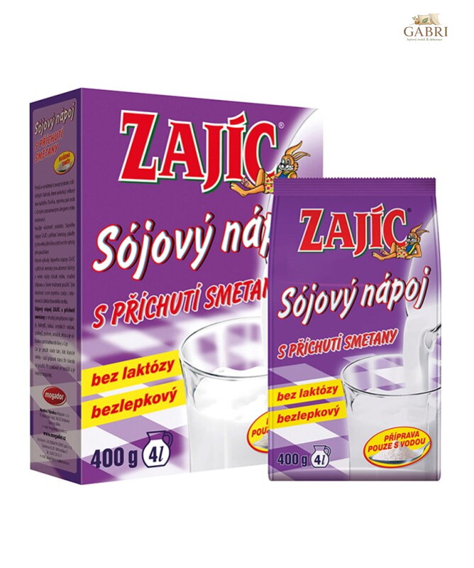 Sojový nápoj smetanový doypack Zajíc 400g Mogador bez lepku 2808