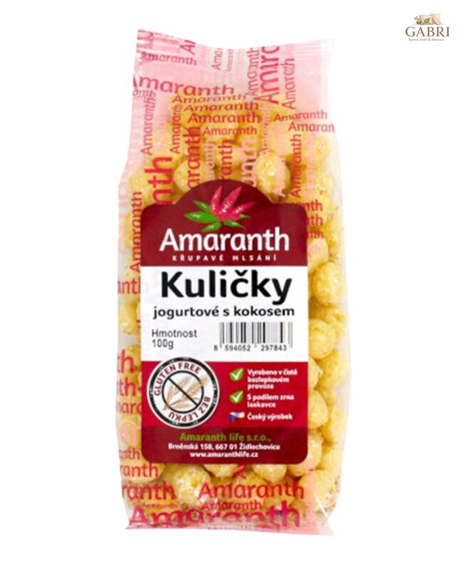 Kuličky jogurtové s kokosem 100g Amaranth bez lepku 147
