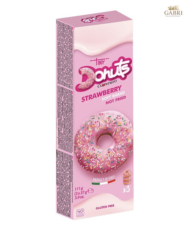 Donuty jahoda 111g 3ks Cuorenero bez lepku  5293