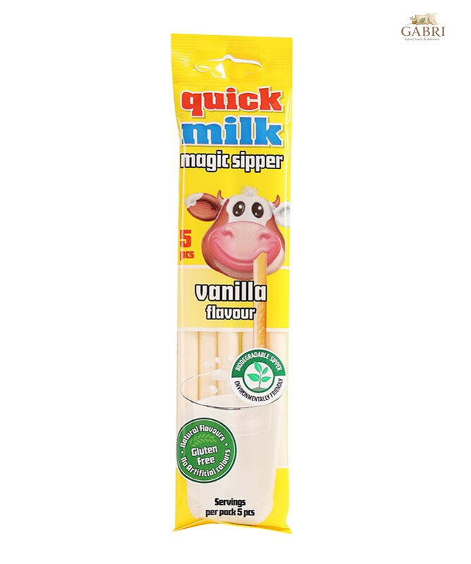 Quick Milk Magická brčka do mléka, vanilka(5x6g) Amylon bez lepku 3649