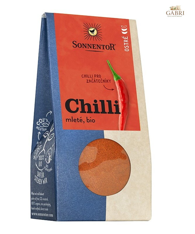 Chilli mleté BIO 40g(kajenský pepř) Sonnentor 5334