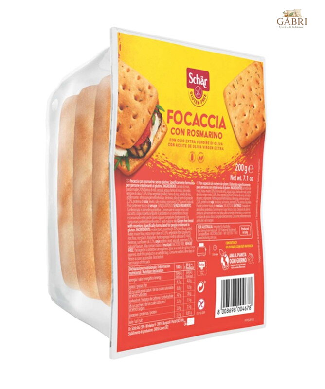 Foccacia con rosmarino 200g Schar bez lepku 3016