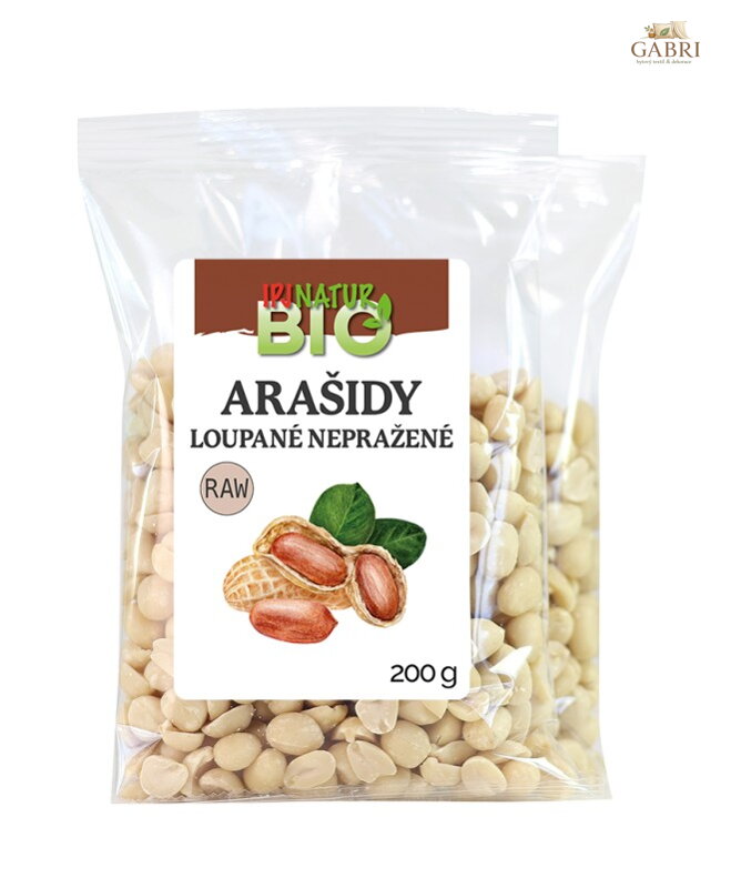 Arašídy loupané nepražené BIO RAW 200g IPJ NATUR 5525
