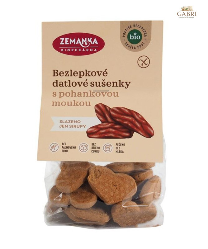 Sušenky datlové s pohankou BIO 100g Zemanka  bez lepku 5649