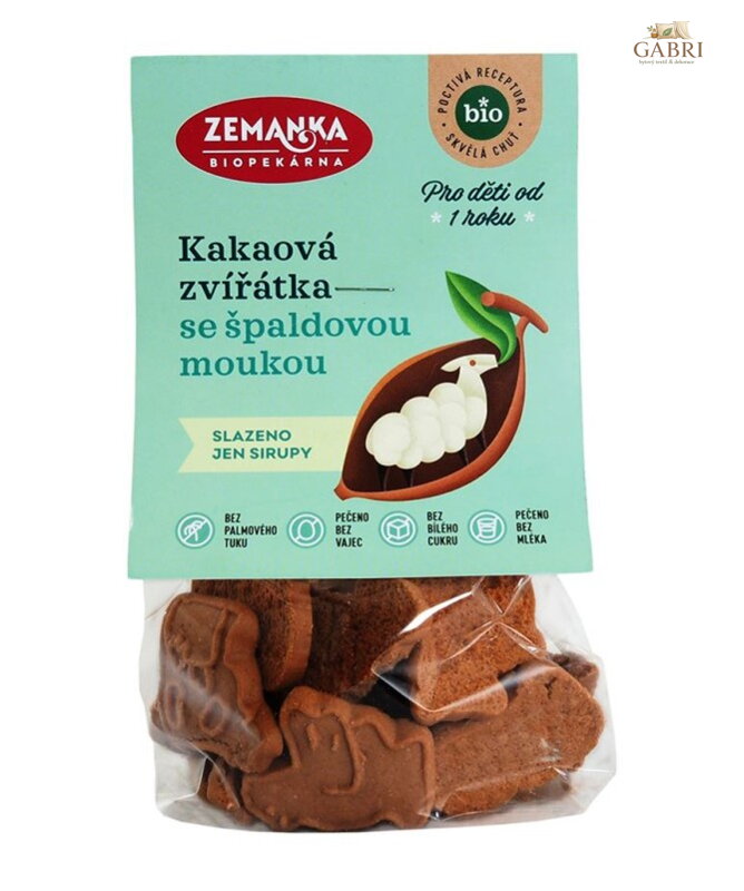 Zvířátka špaldová kakaová BIO 100g Zemanka  5651