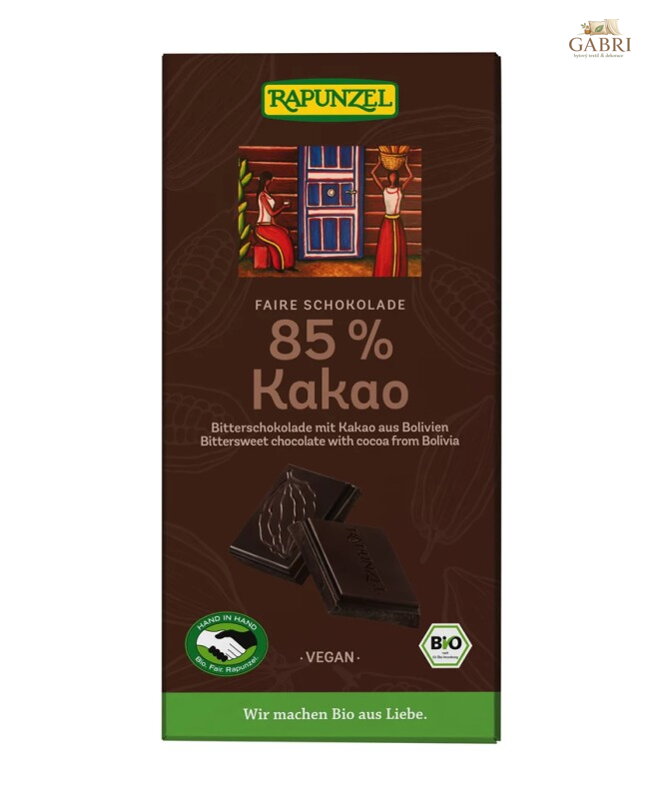 Čokoláda hořká 85% 80g BIO Rapunzel 5718