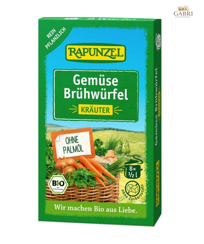 Vývar zeleninový s bylinkami v kostce BIO 8x10,5g Rapunzel 5709
