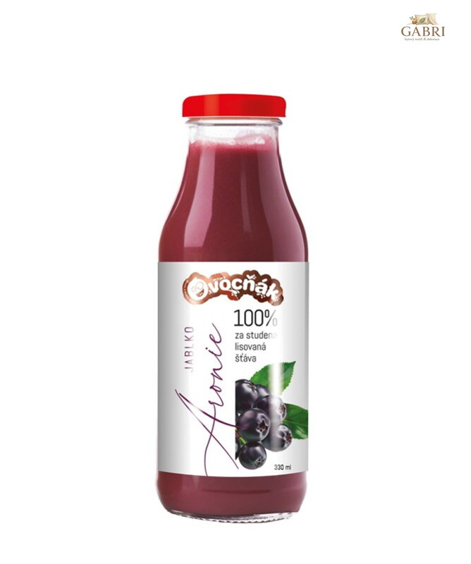 Mošt jablko aronie 330ml sklo Ovocňák 5793