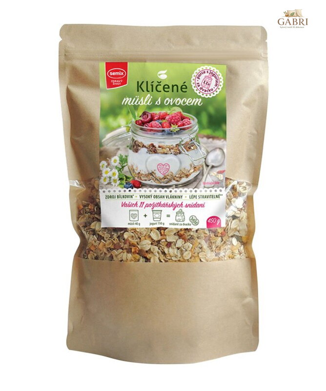 Müsli klíčené s ovocem 450g Semix bez lepku 1098