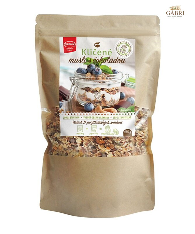 Müsli klíčené s čokoládou 450g Semix bez lepku 1099