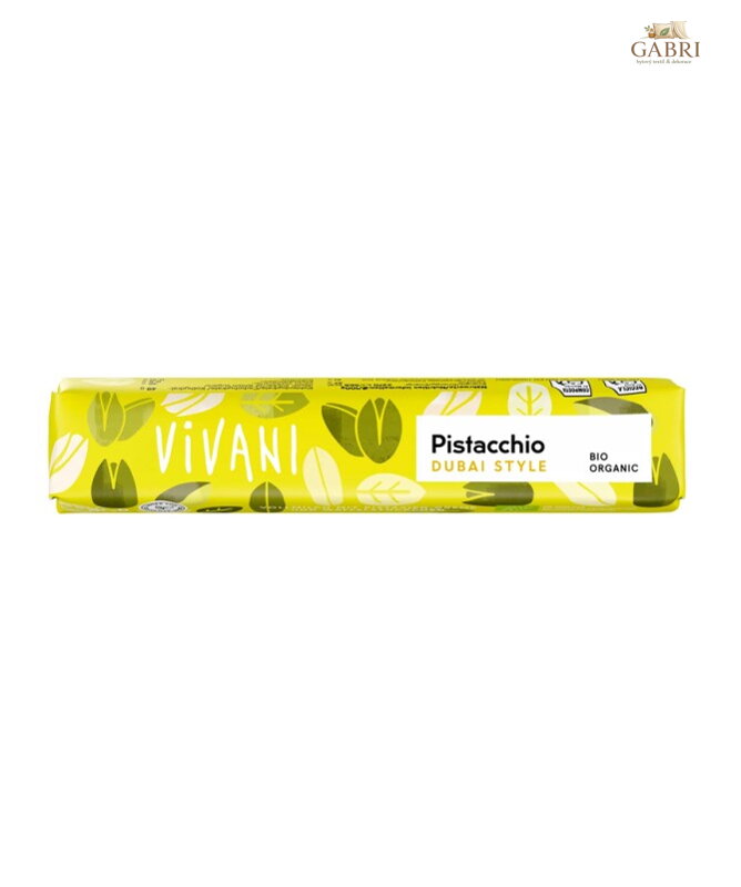 Čokoládová tyčinka mléčná Pistacchio Dubai BIO 40g Vivani 6140