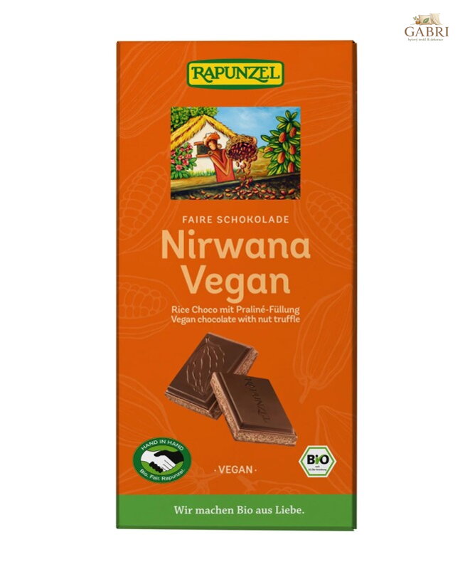 Čokoláda Nirwana vegan 100g BIO Rapunzel 6148
