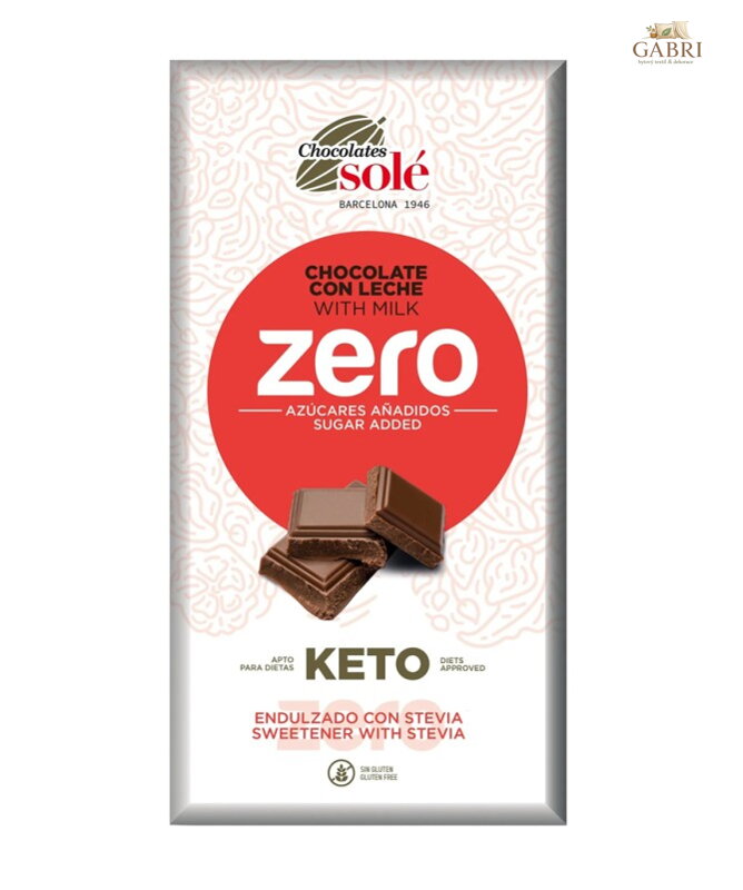 Čokoláda mléčná bez cukru 100g Solé bez lepku 6151