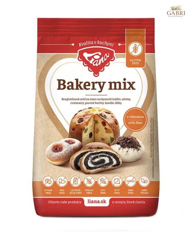 Bakery mix na kynuté pečivo 1kg Liana bez lepku 6207