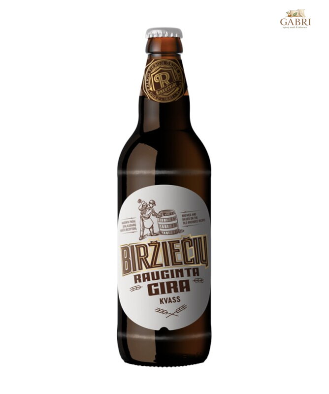 Kvas fermentovaný obilný nápoj s chmelem 500ml Biržiečiu 6339
