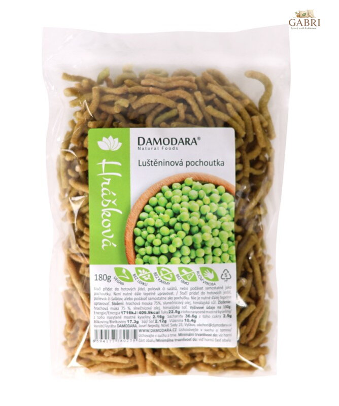 Luštěninová pochoutka hrášková 180g Damodara bez lepku 6309