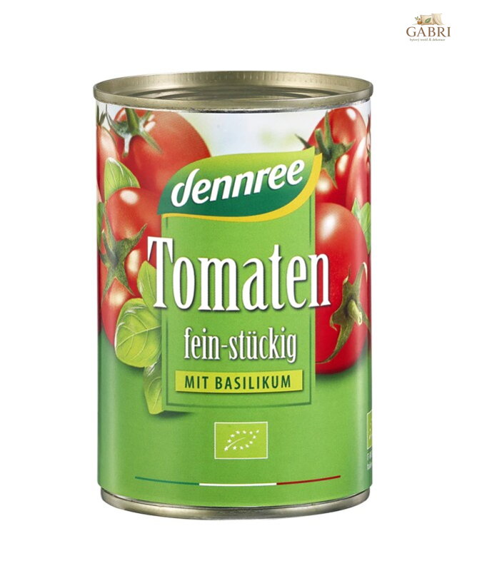 Rajčata krájená s bazalkou 400g BIO Dennree  6350