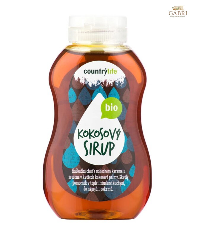 Sirup kokosový BIO 250ml/345g Country life 6351