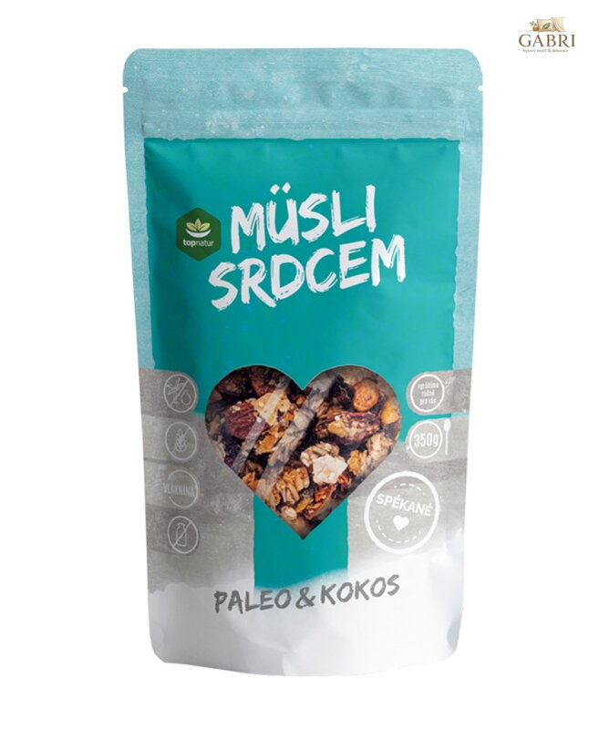 Müsli srdcem spékané paleo kokos 350g Topnatur bez lepku 204