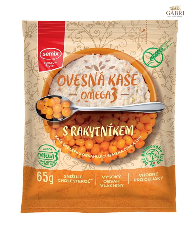 Kaše ovesná omega3 s rakytníkem 65g Semix bez lepku 1593