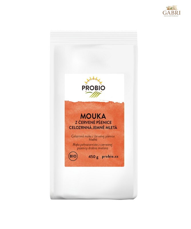 Mouka z červené pšenice celozrnná jemná BIO 450g Probio 1009