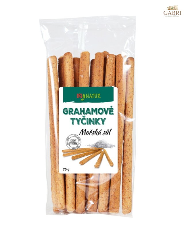 Grahamové celozrnné tyčinky mořská sůl 70g IPJ NATUR 2572