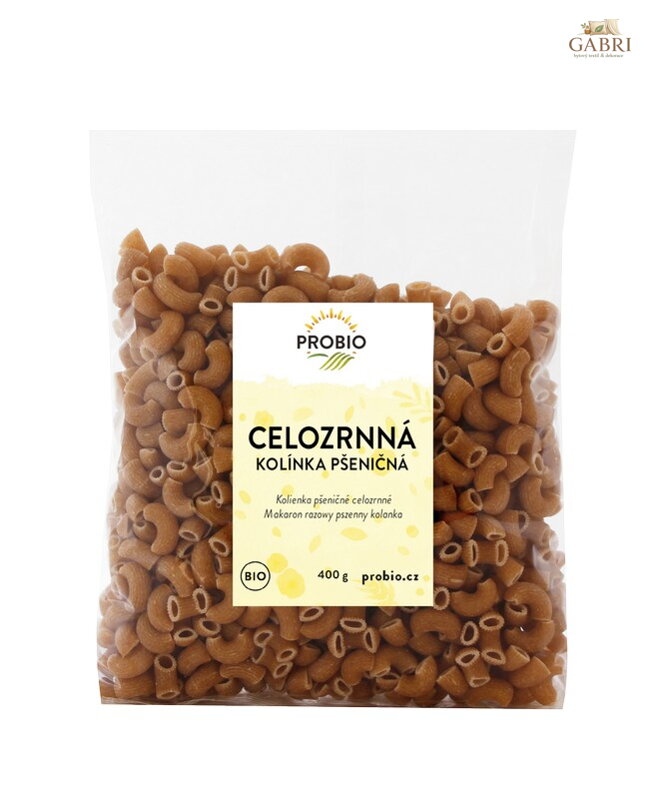 Těstoviny pšeničné kolínka celozrnné BIO 400g Probio 2633