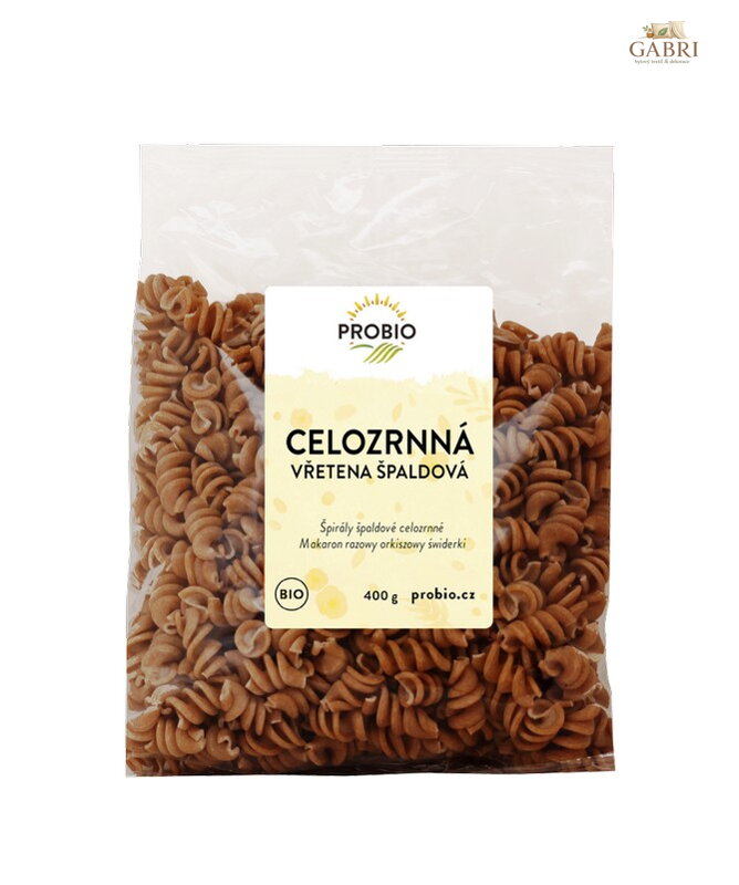 Těstoviny špaldové vřetena celozrnné BIO 400g Probio 2641