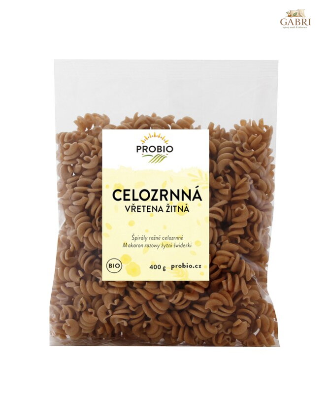 Těstoviny žitné vřetena celozrnné BIO 400g Probio 2644