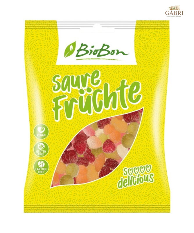 Biobon kyselé ovoce BIO 100g bez lepku 1250