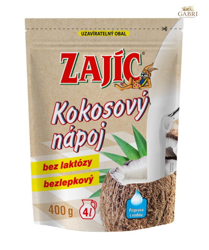Kokosový nápoj Zajíc sáček 400g Mogador bez lepku 584