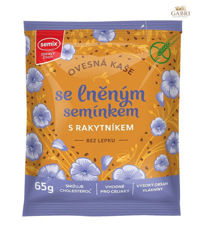 Kaše ovesná se lnem a rakytníkem 65g Semix bez lepku 2509