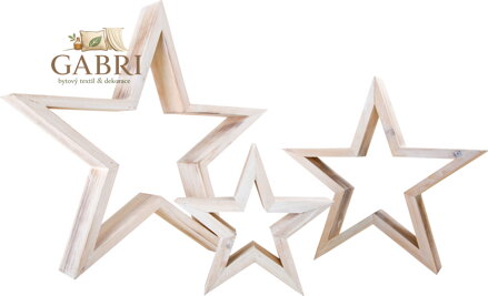 small foot Dřevěná dekorace hvězdy bílé