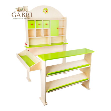 small foot Dřevěný prodejní stánek zelený