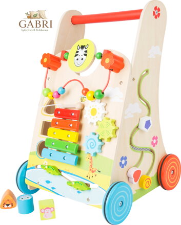 small foot Dřevěné chodítko květinová louka