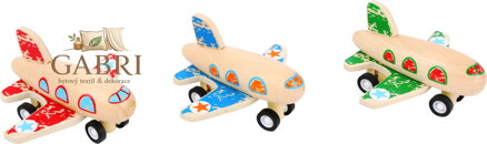 small foot Dřevěné natahovací letadlo 1 ks červené