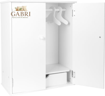 small foot Šatní skříň pro panenky bílá