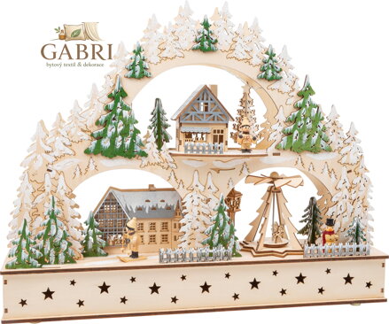 small foot Vánoční lampa zimní archa