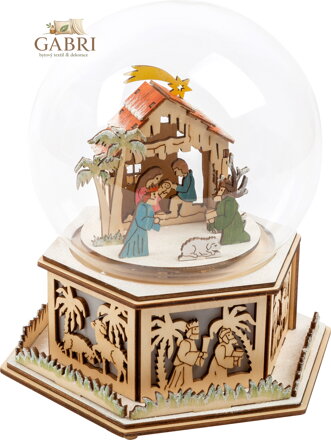 small foot Sněhová koule a hrací skříňka Betlém