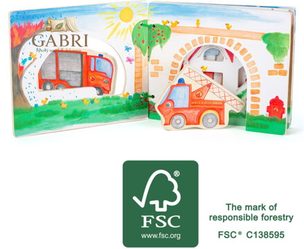 small foot Dřevěná knížka hasiči