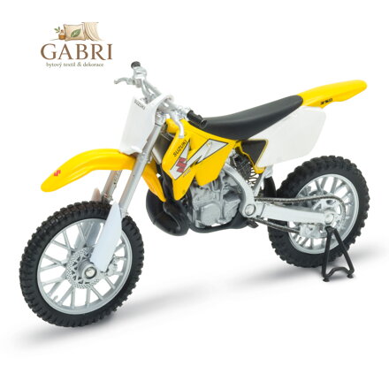 Welly Motocykl Suzuki RM250 1:18 žlutý