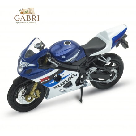Welly Motocykl Suzuki GSX-R750 1:18 modrý