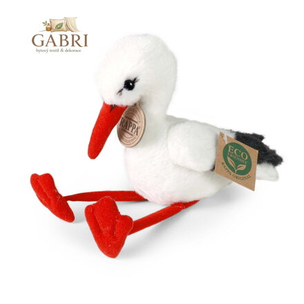 Rappa Plyšový čáp 14 cm ECO-FRIENDLY